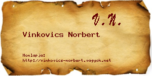 Vinkovics Norbert névjegykártya