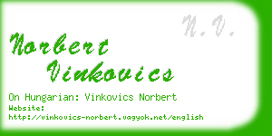 norbert vinkovics business card